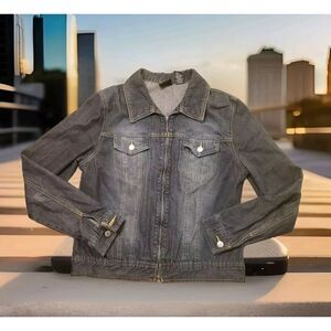 New York & Company Jean Jacket Women's Medium Denim